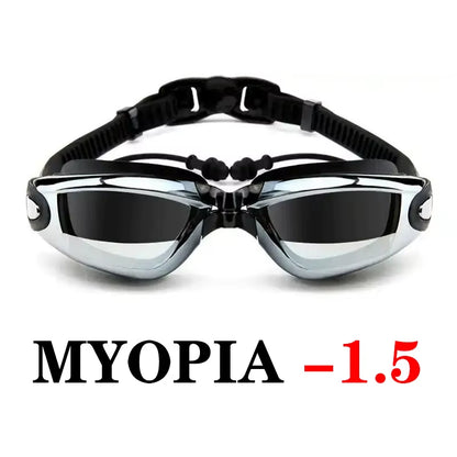 2021 Adult Myopia Swimming Goggles Earplug Professional Pool Glasses anti Fog Men Women Optical Waterproof Eyewear Wholesale