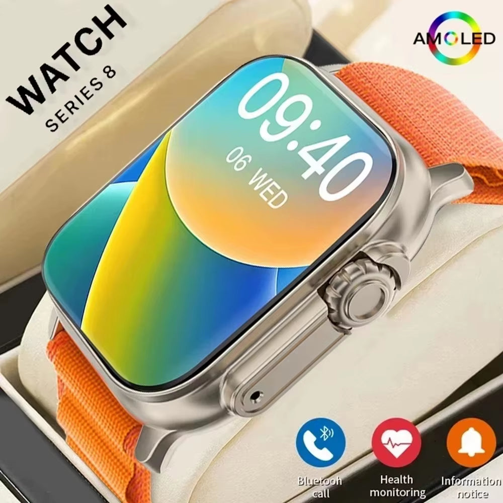 T800 Ultra 2 Smartwatch Bluetooth Talk Muisc Smartwatch Message Alert Heart Rate Monitor Sports Watch for Android IOS Men Women