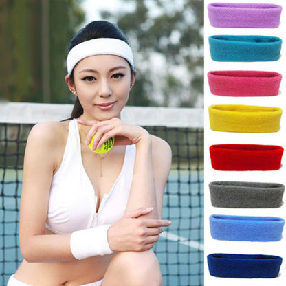 Quick Dry Sweatband Sports Yoga Fitness Stretch Sweat Hair Band Gym Sport Safety Headband Headwear