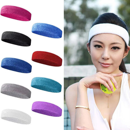 Quick Dry Sweatband Sports Yoga Fitness Stretch Sweat Hair Band Gym Sport Safety Headband Headwear