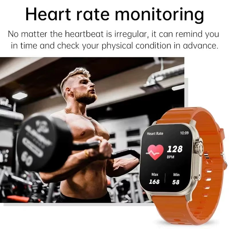 T800 Ultra 2 Smartwatch Bluetooth Talk Muisc Smartwatch Message Alert Heart Rate Monitor Sports Watch for Android IOS Men Women