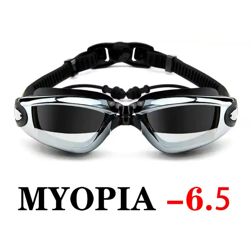 2021 Adult Myopia Swimming Goggles Earplug Professional Pool Glasses anti Fog Men Women Optical Waterproof Eyewear Wholesale